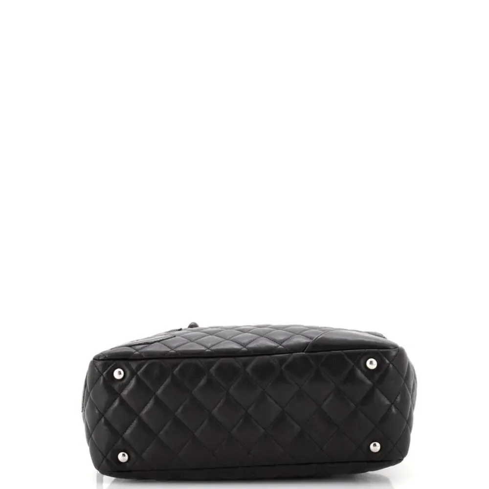 Chanel Cambon Bowler Bag Quilted Leather Medium Black - Picture 6 of 13